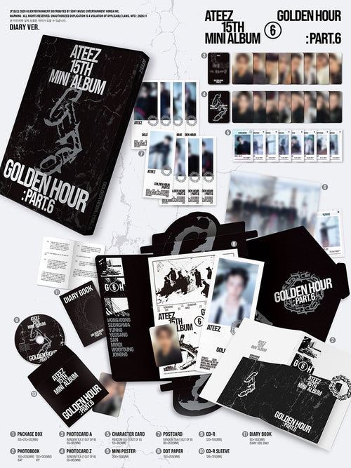 ATEEZ – 15th Mini Album [GOLDEN HOUR : Part.6] (DIARY VER.)